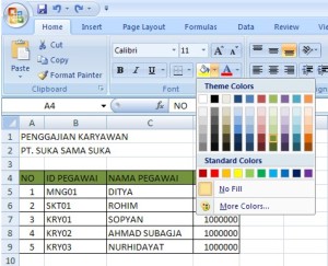Ilmu Excel Membuat Tabel